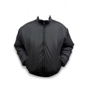 LOS ANGELES APPAREL BLACK/CHARCOAL REVERSIBLE BOMBER JACKET